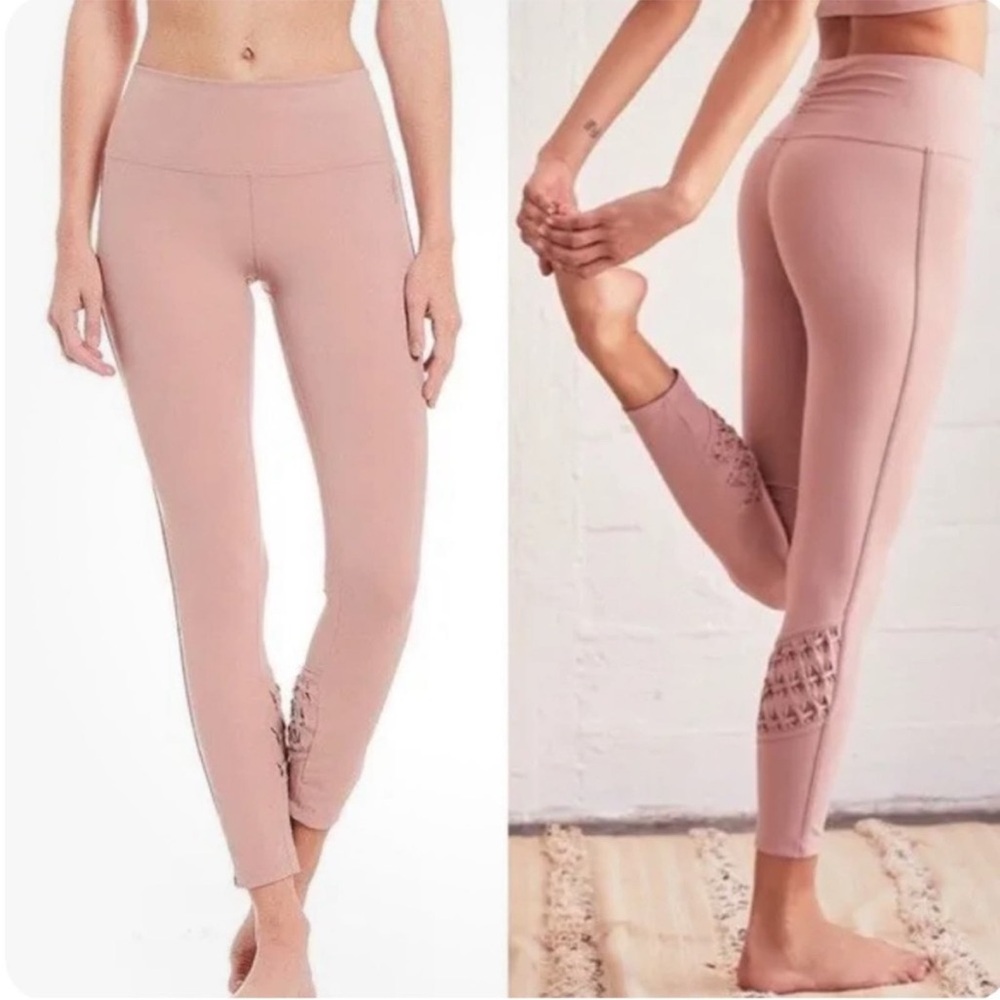 Free People Movement Revelation High Rise Leggings Pink Pearl Small